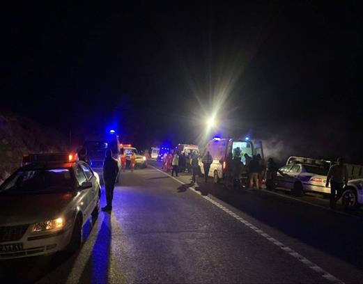 واژگونی اتوبوس در محور سرچم ـ اردبیل ۲۳ مصدوم بر جای گذاشت